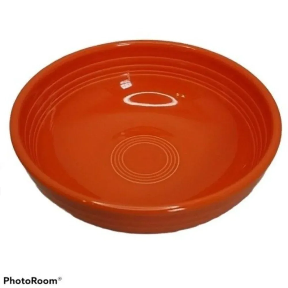 Fiestaware Fiesta Medium Bistro Bowl DISH CONTAINER Poppy Orange 38 OZ CERAMIC